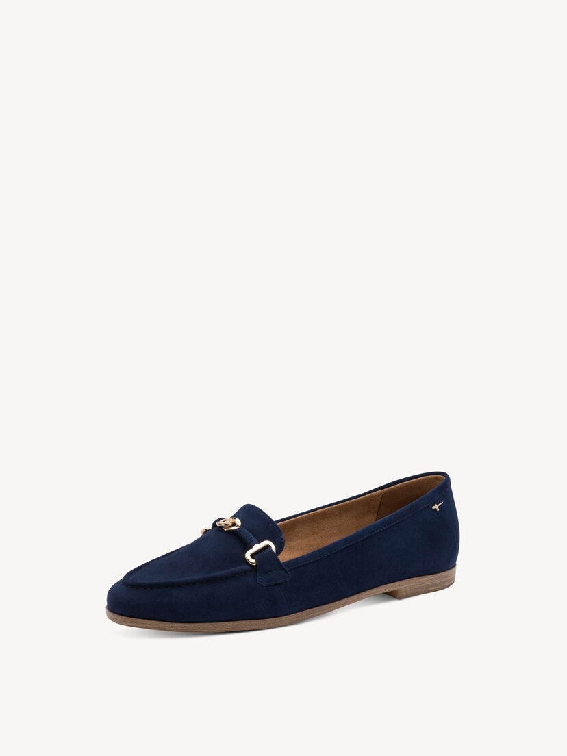 Leren Instappers - blauw