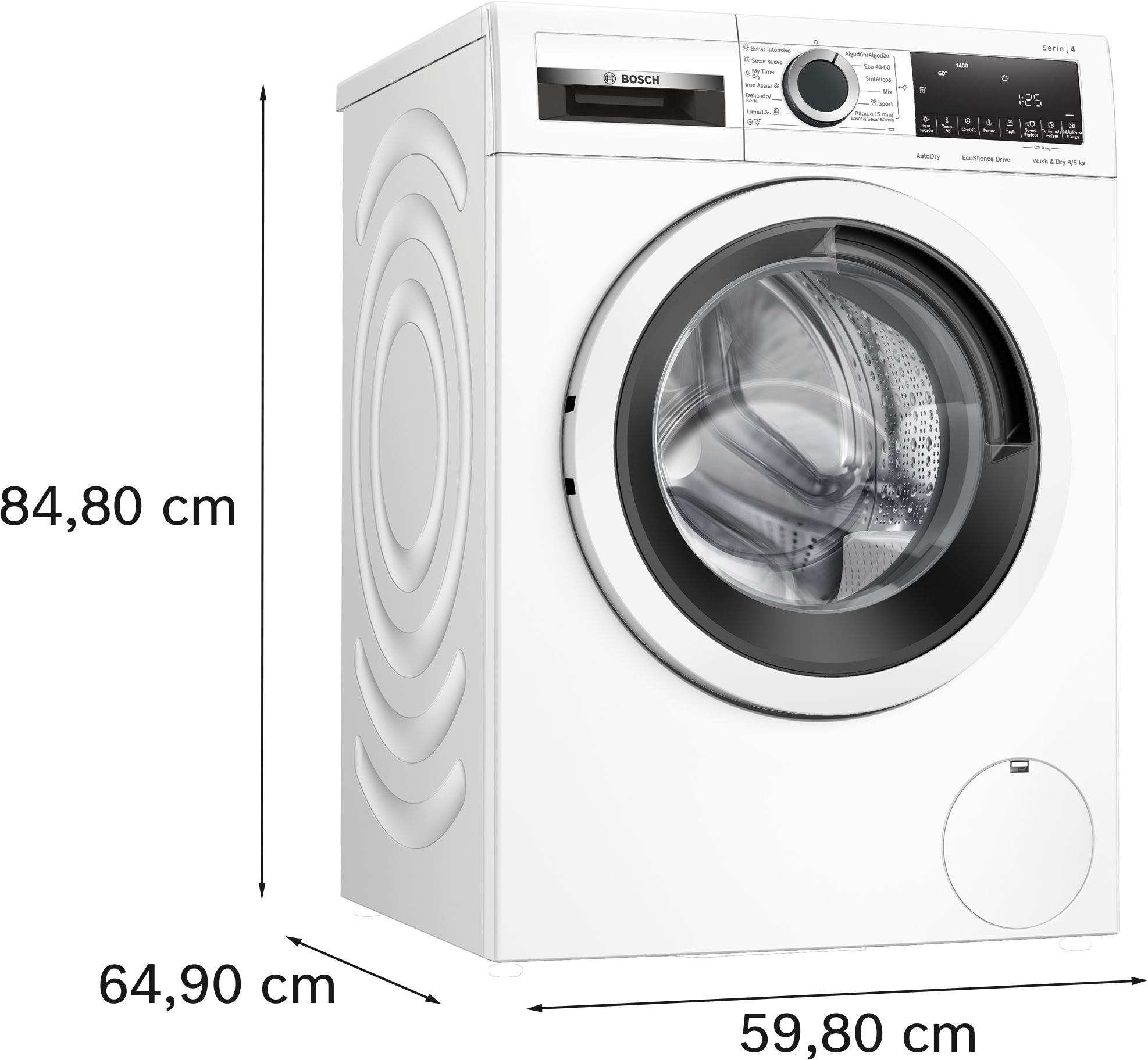 Lavadora-secadora Série 4 9/5 kg 1400 rpm WNA13401ES