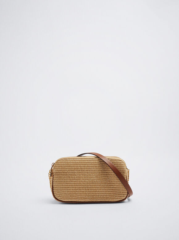 Bolso Bandolera De Paja - Camelo