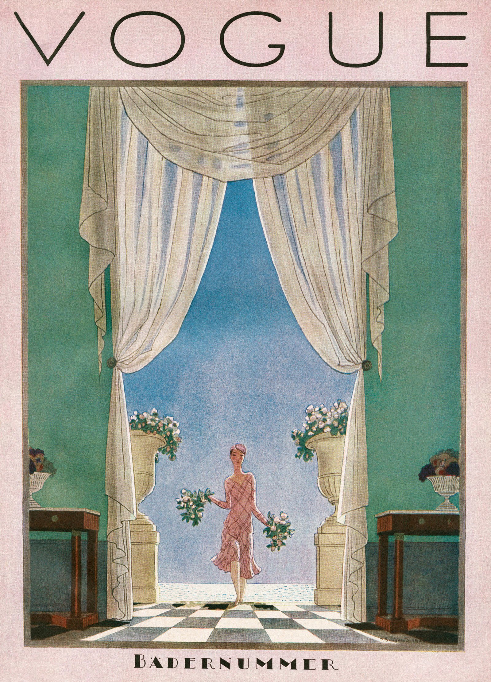 Cover, Pierre Brissaud by German Vogue Collection - Limited Edition. Edition of: 100. Archive Stamp.