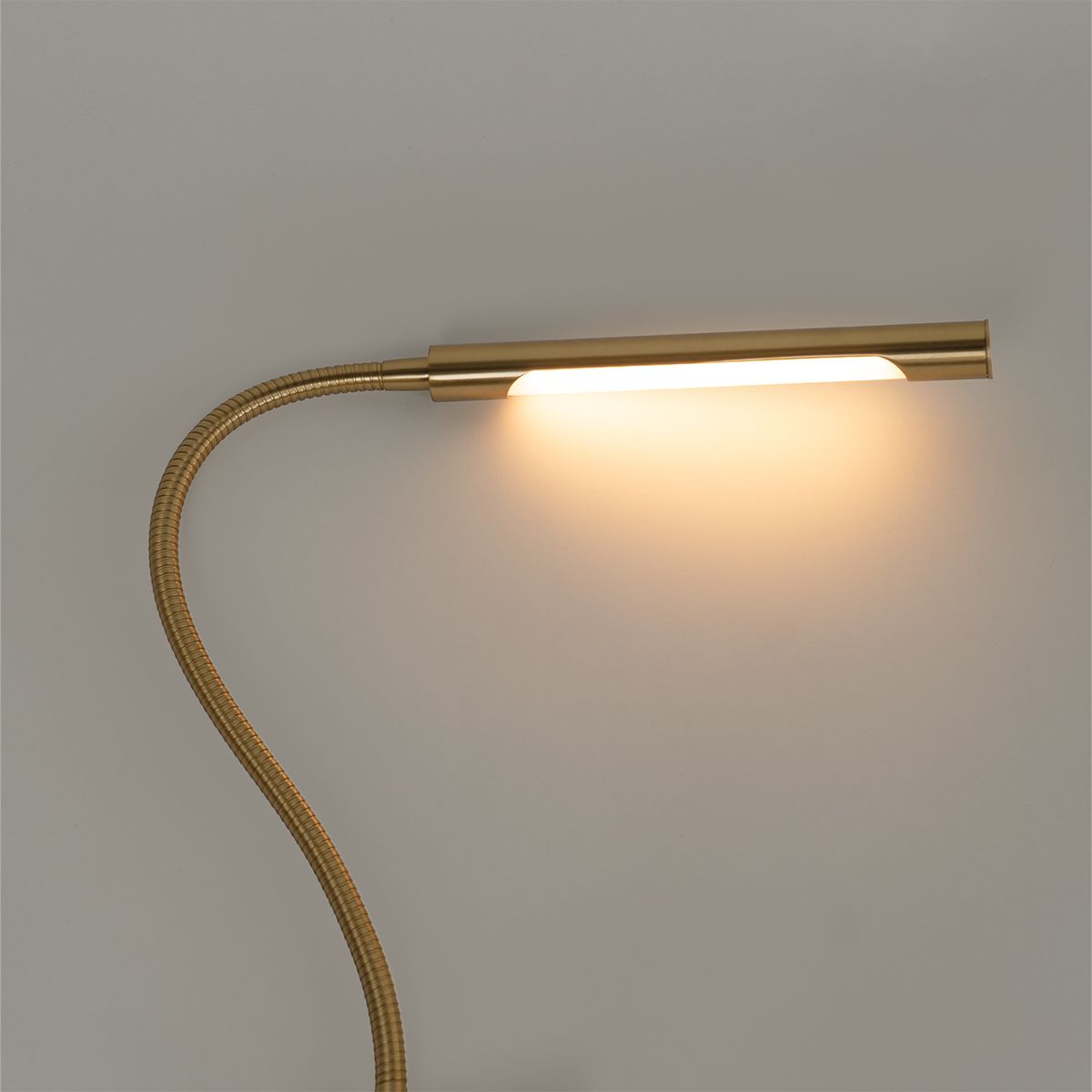Klem bureaulamp messing incl. LED met touch dimmer - Lionard