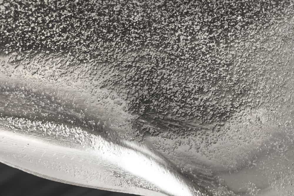 Design Beistelltisch WILDLIFE Walflosse 60cm silber Metall handmade