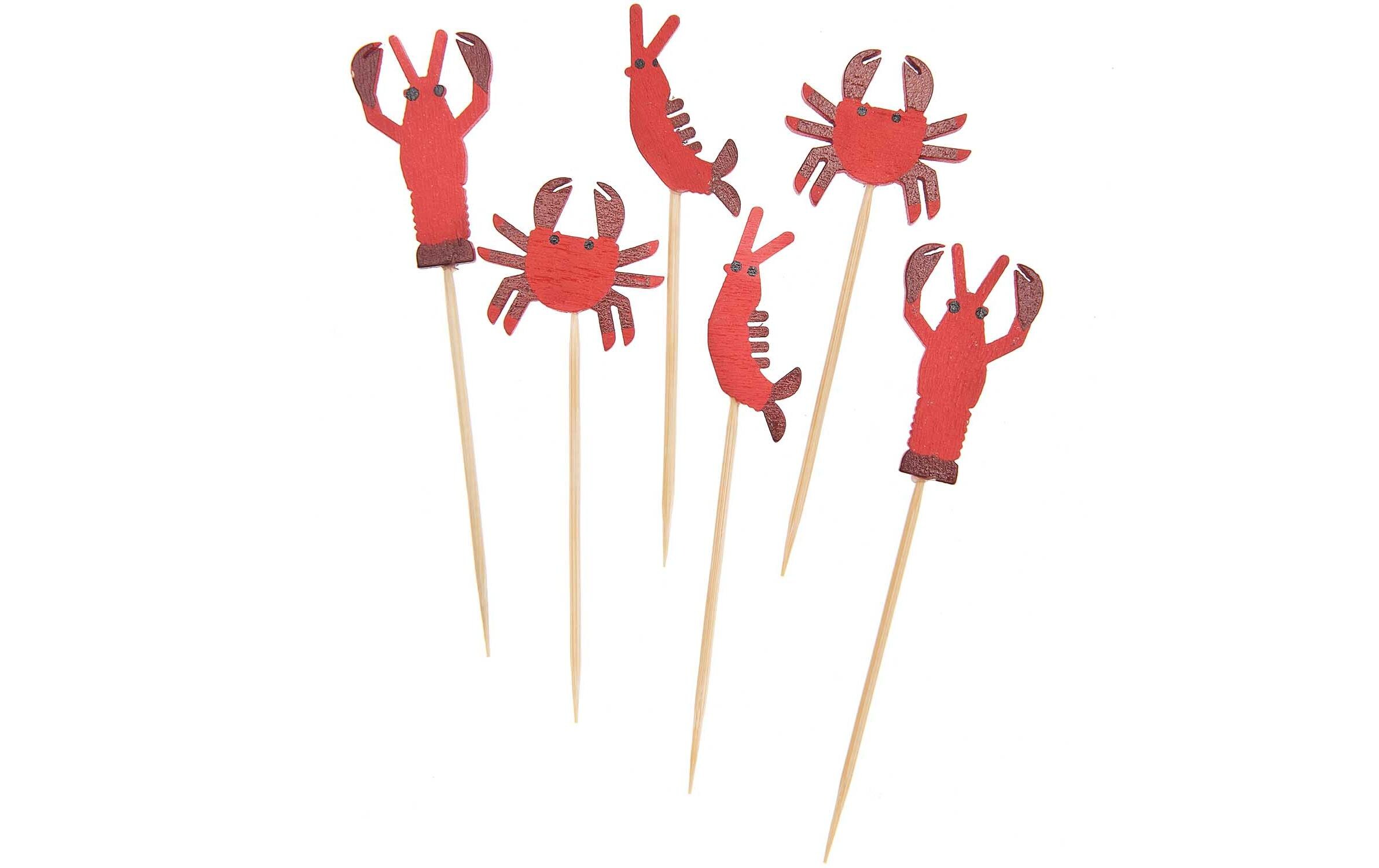 Einweg-Party-Piekser Meerestiere 6 Stück WeissApéro Sticks