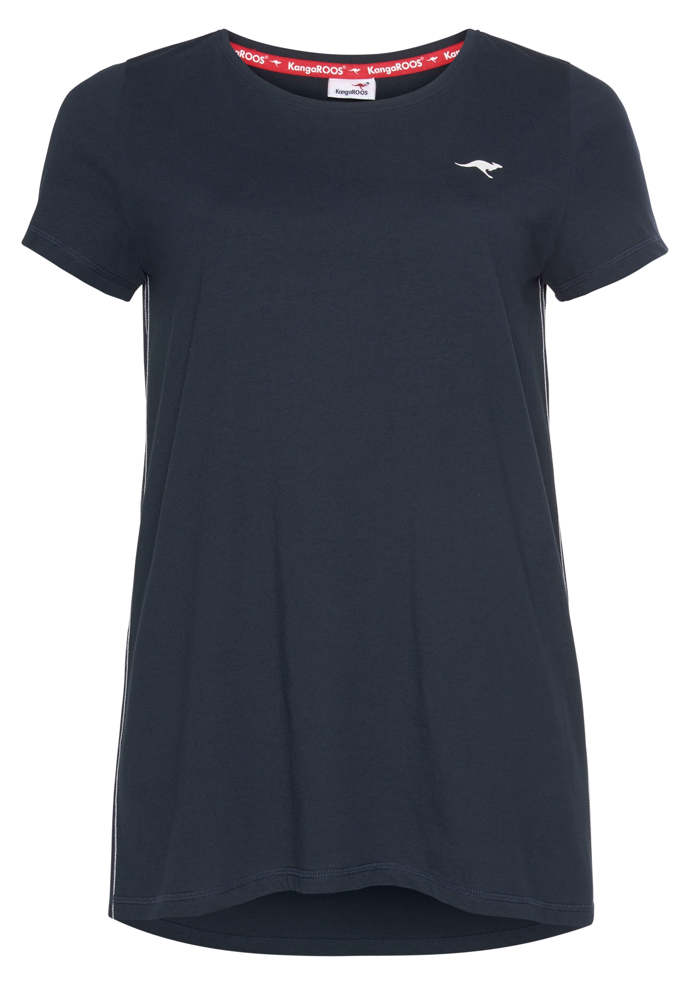 KangaROOS Longshirt, 2 Stk. Kurzarm,  figurumschmeichelnde Passform, grosse Grössen