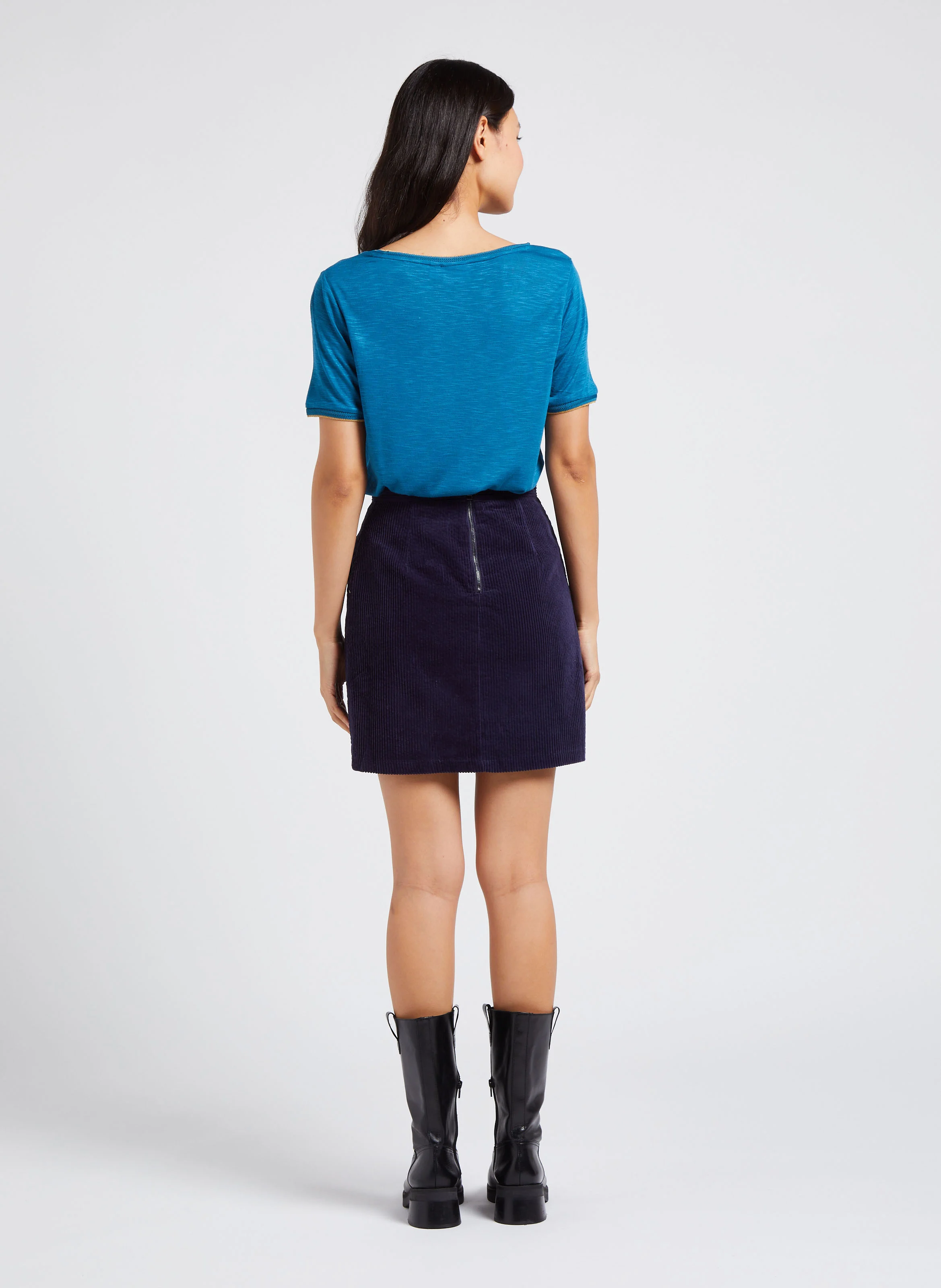 NOEL - Tee-shirt col rond droit | Bleu