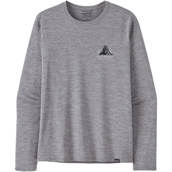 Patagonia Capiline Cool Daily Graphic Lands Langarmshirt Chouinard Crest: Feather Grey Herren