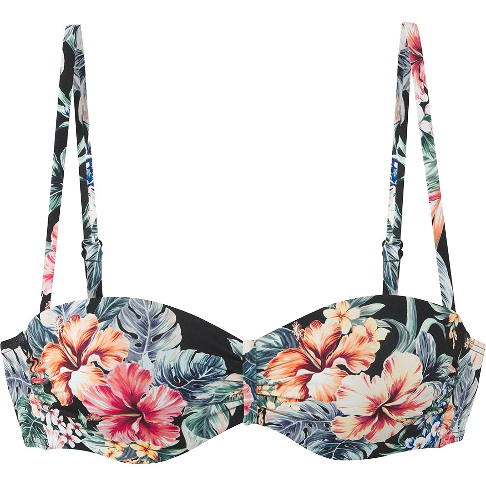 Lascana Bügel Bandeau Top Damen black print