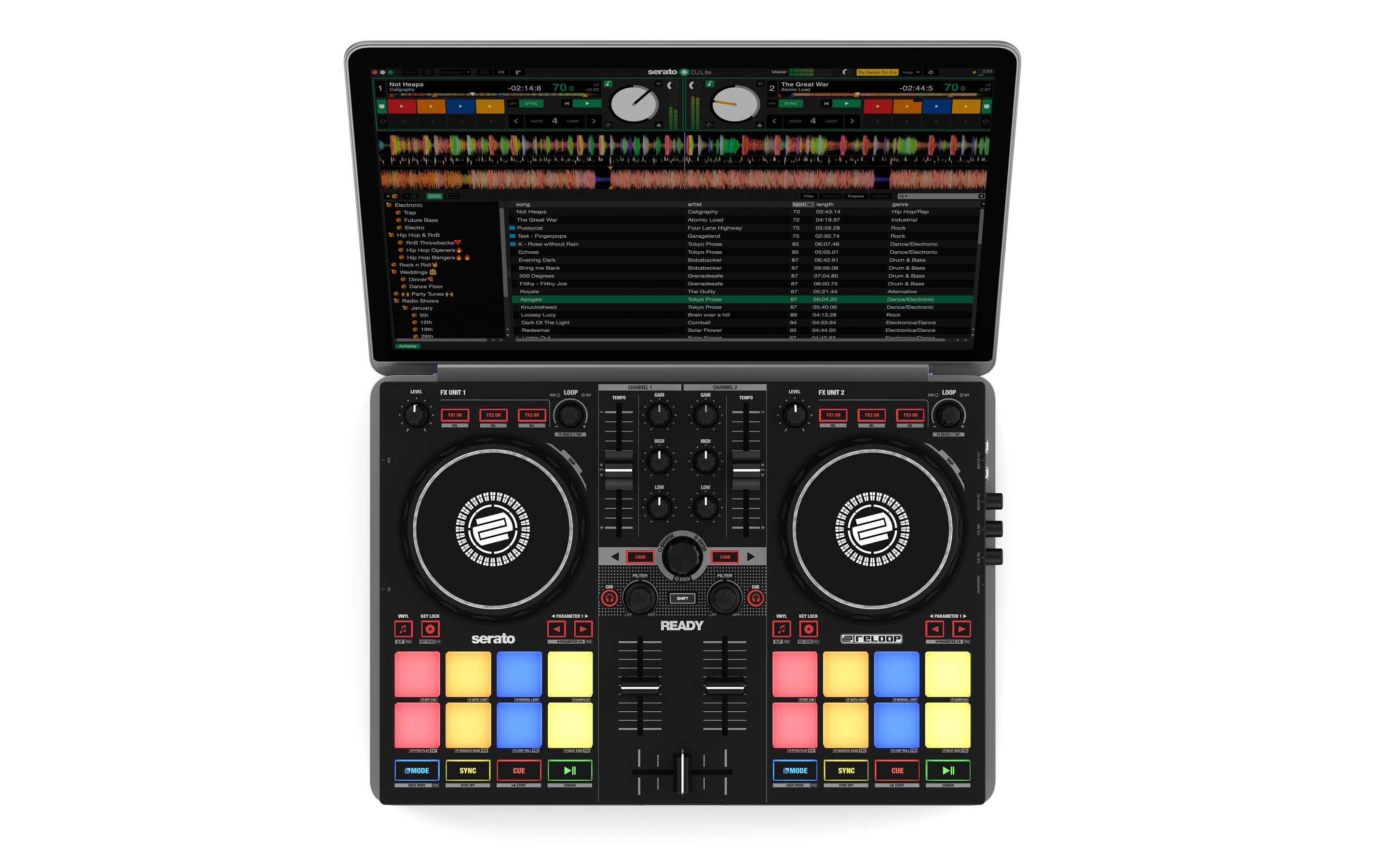 DJ-Controller Ready<br>Kleine Grösse, grosse Möglichkeiten