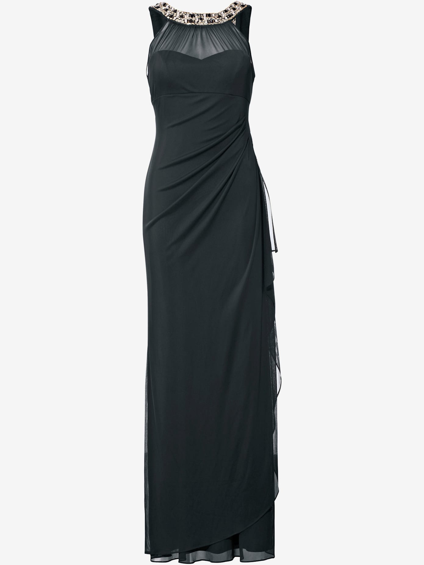 Robe de soirée élégant, empiècement tendance