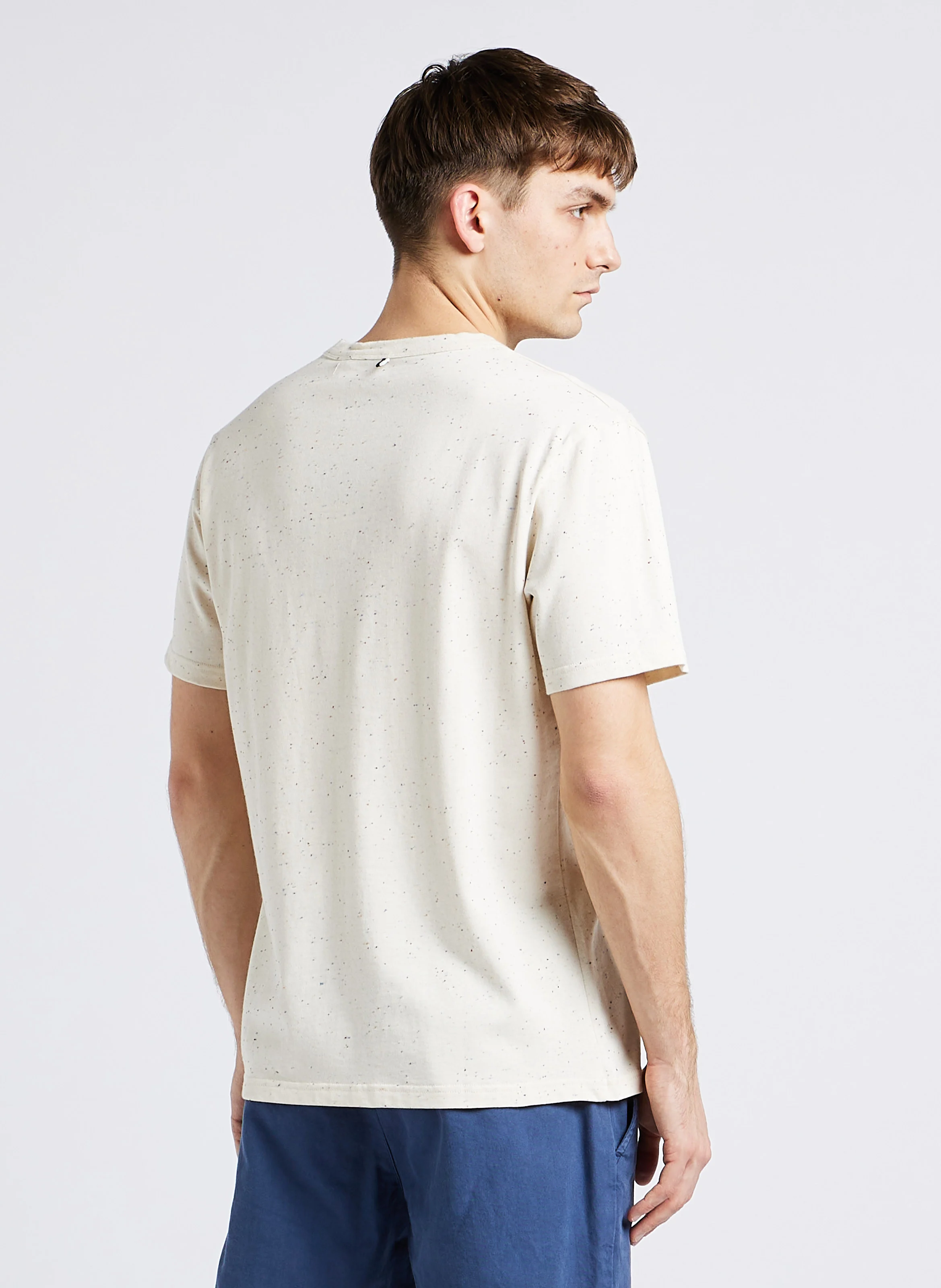 LUGNY - Tee-shirt ample col rond moucheté | Beige