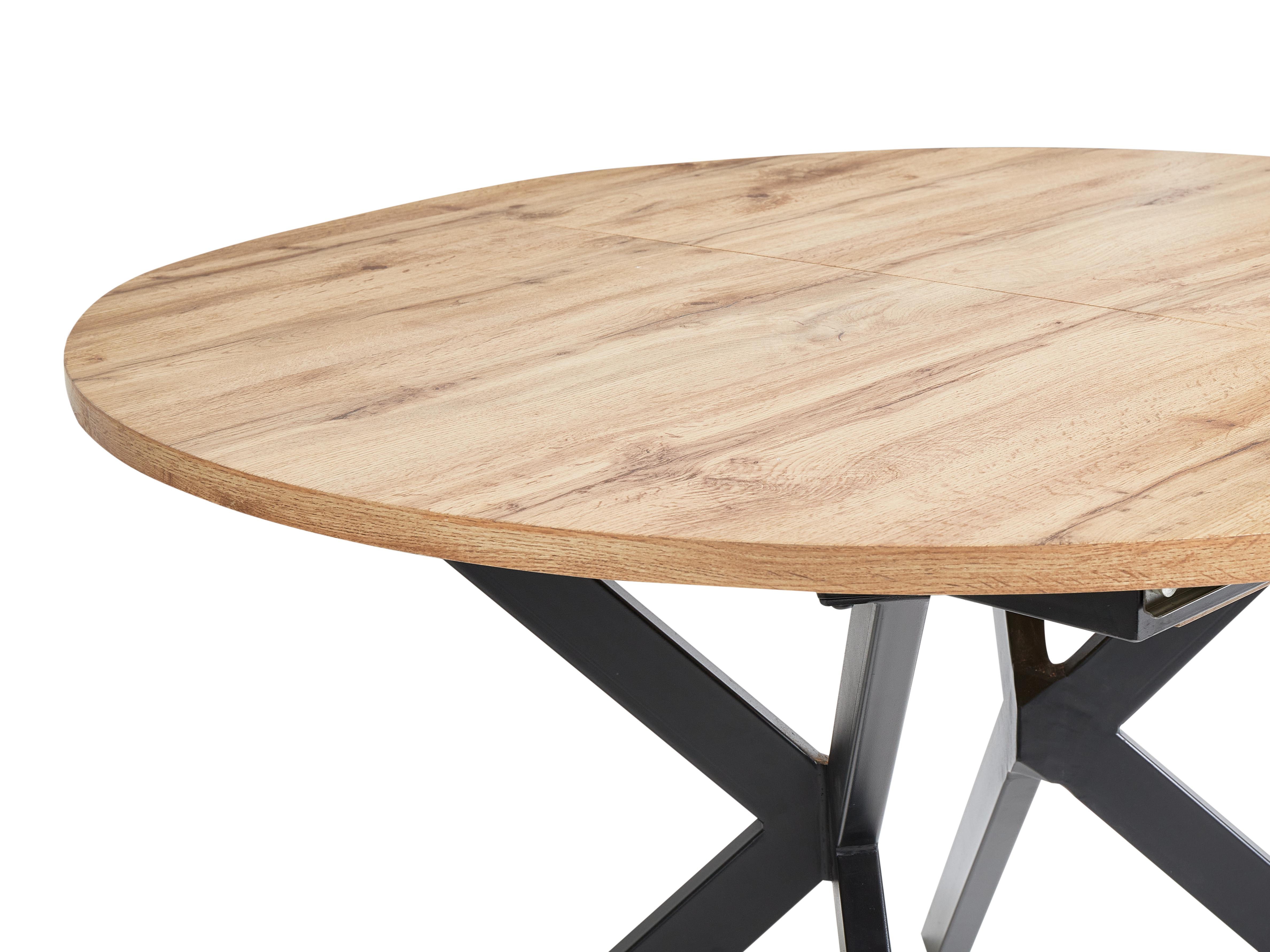 Eettafel uitschuifbaar CARLEA Lichtbruin 120 cm 120/160 cm