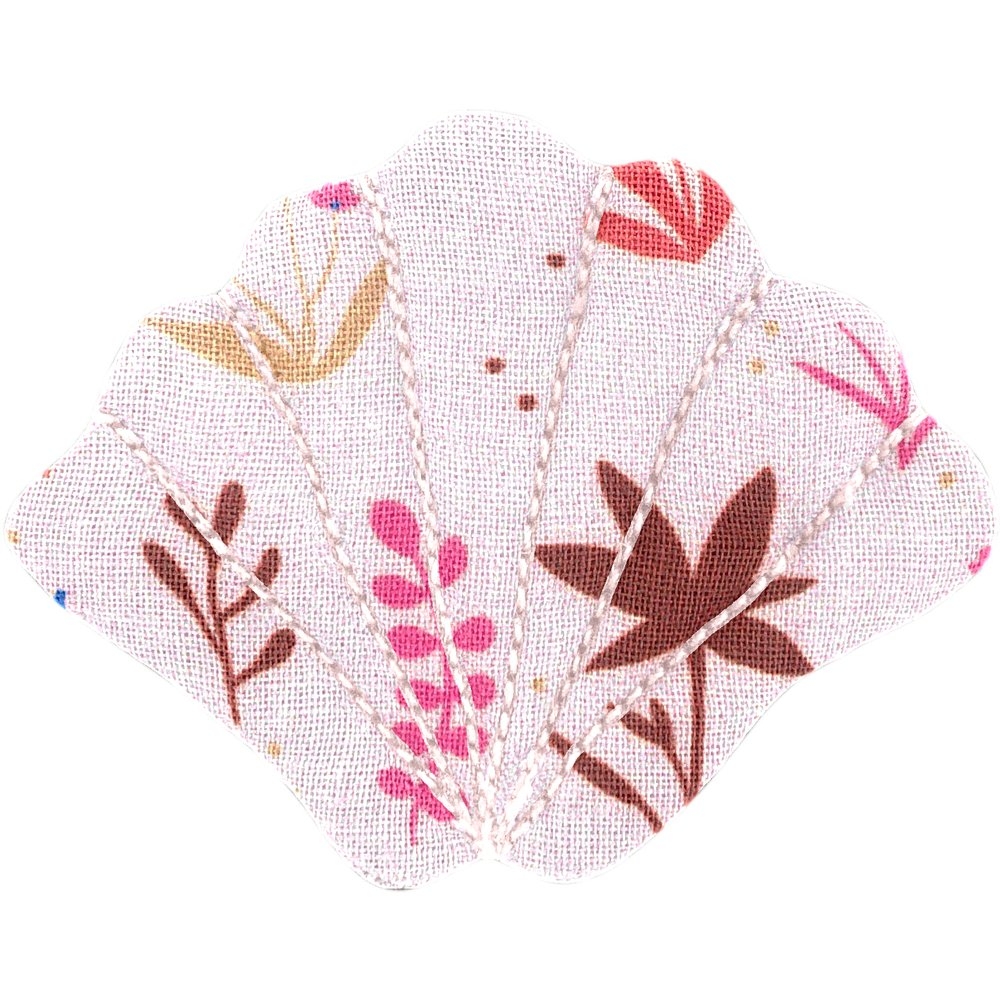 Barrette Coquillage Herbier Rose