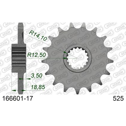 Kit chaine AFAM 525 Type Acier Origine