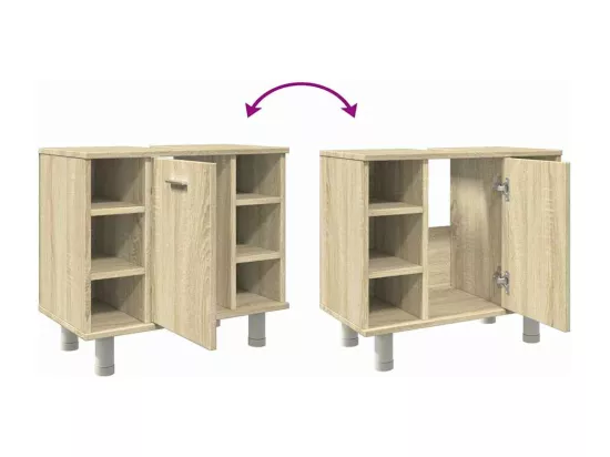 Armoire de salle de bain Chêne sonoma 60x32x53,5 cm Aggloméré