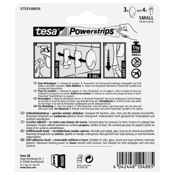 Tesa Powerstrips set klein ovaal 3 stuks
