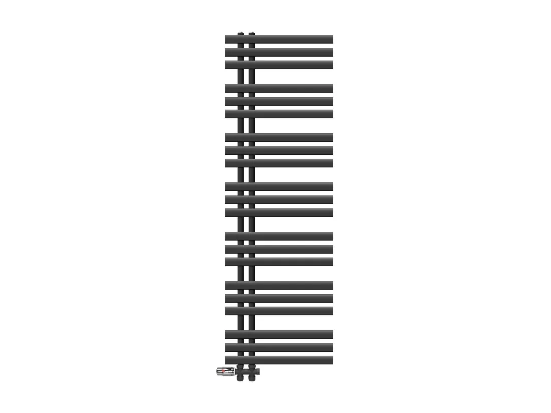 Radiateur salle de bain sèche-serviette anthracite raccordement au sol 50x160 cm
