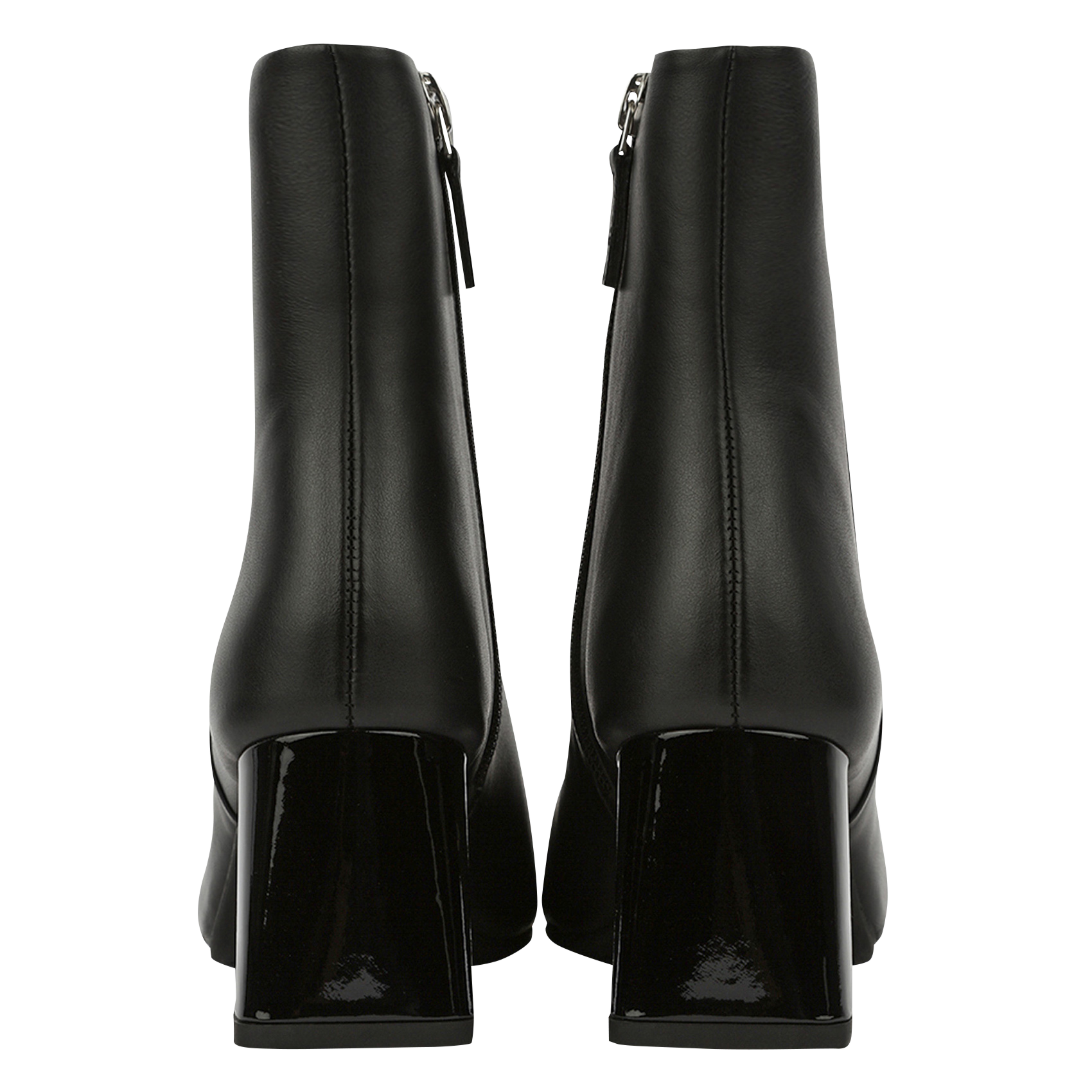 PHOEBE - Bottines à talons en cuir| Noir