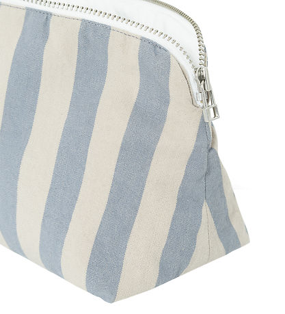 Studio Feder Kulturbeutel - Celia Mini - Cotton - Pale Blue Stre