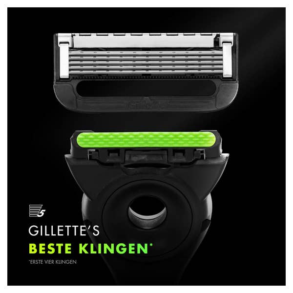 Gillette Labs, Rasierer mit Reinigungs-Element, Reiseetui + 5 Klingen