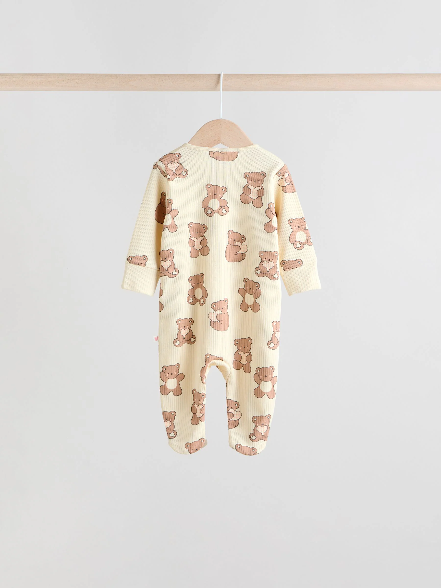 Bruin - 4 Pack Baby-pyjama's met tweewegrits (0mnd -2jr)