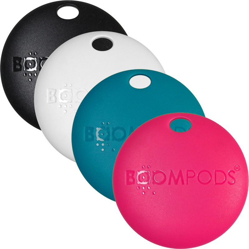Boompods Smart Tracker Boomtag, 4 Stück, schwarz/blau/pink/weiss