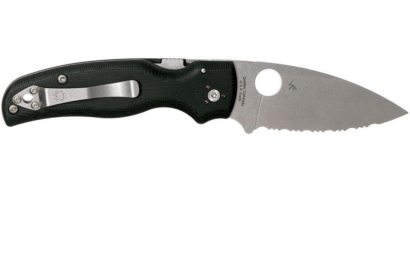 Spyderco Shaman C229GS Serrated zakmes, Sal Glesser design