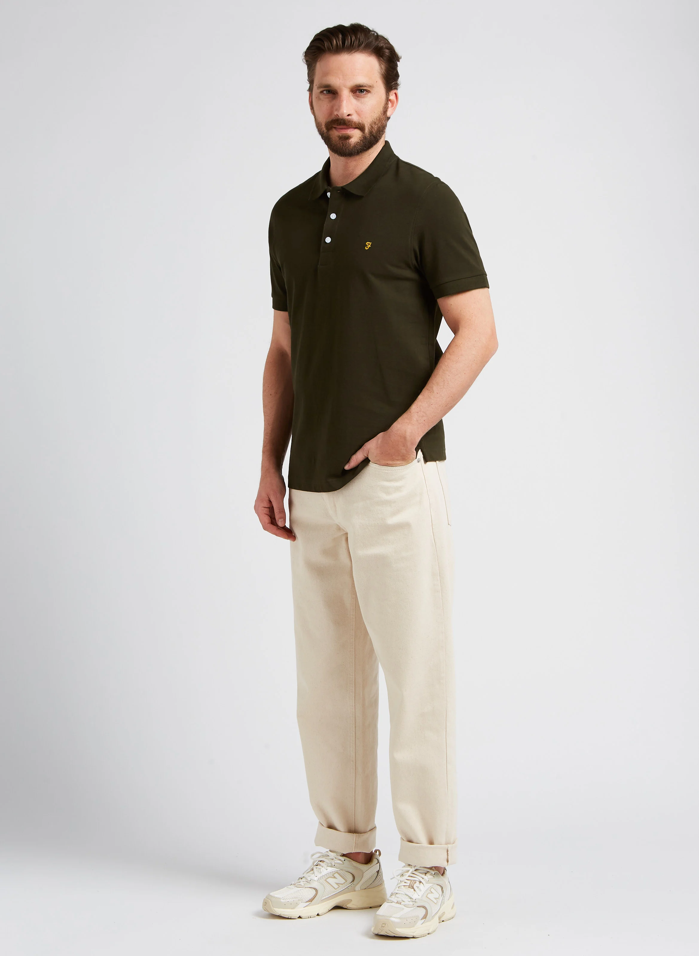 Jean décontracté en coton biologique | Beige