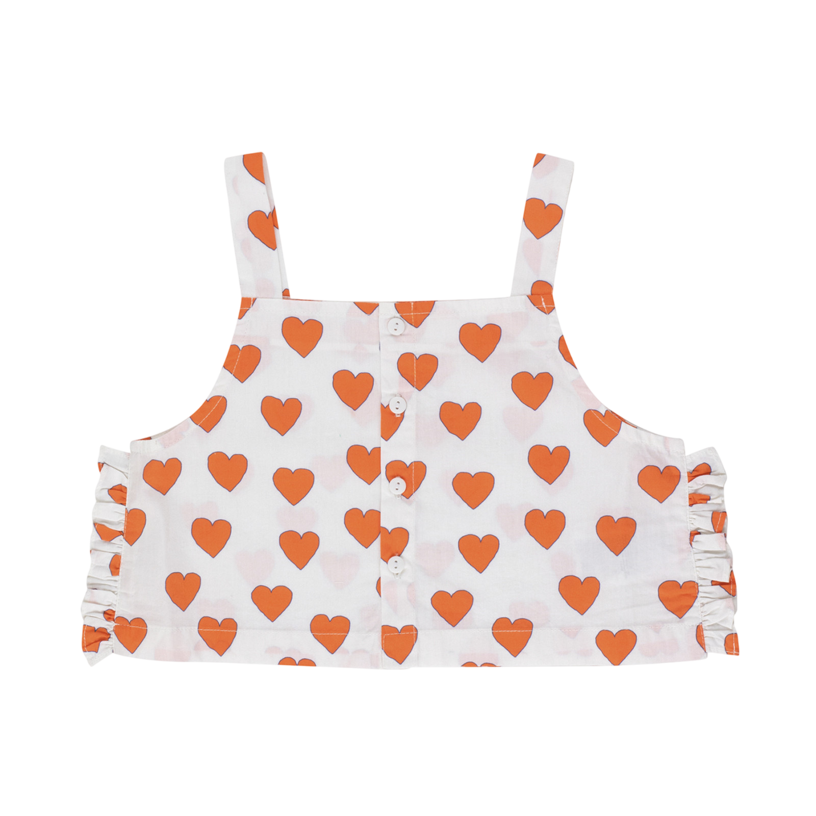 Crop Top Hearts Off White