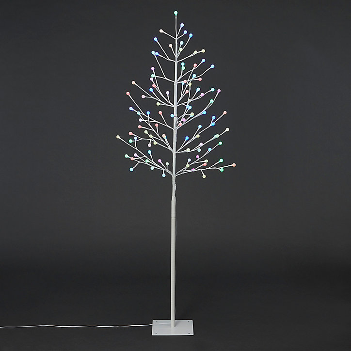 Arbre à baies 100 LEDs couleurs H.152 cm