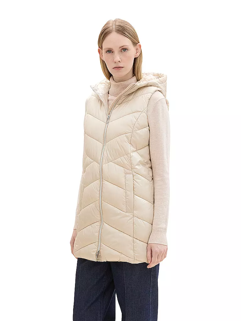 TOM TAILOR Steppgilet beige