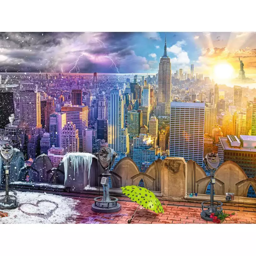 Ravensburger New York im Winter und Sommer bunt