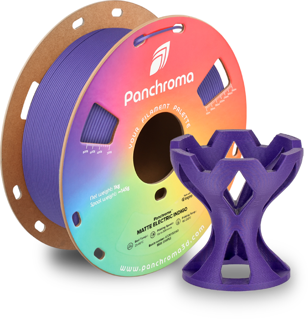Polymaker  Panchroma™ PLA Matte Electric Indigo, 1,75 mm / 1000 g    Matte Eleganz in Electric Indigo