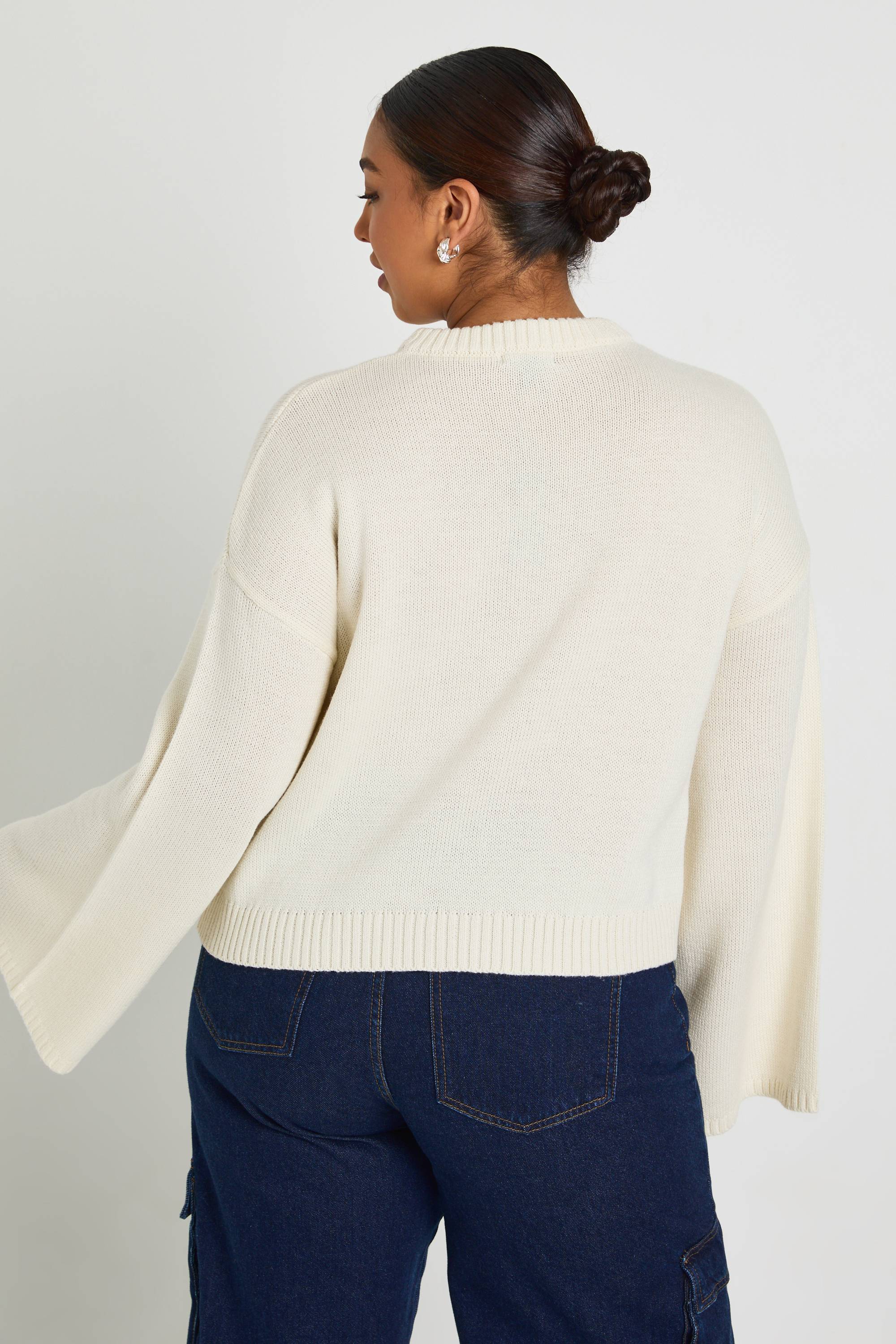 boohoo Plus Pull tricoté à col rond Plus