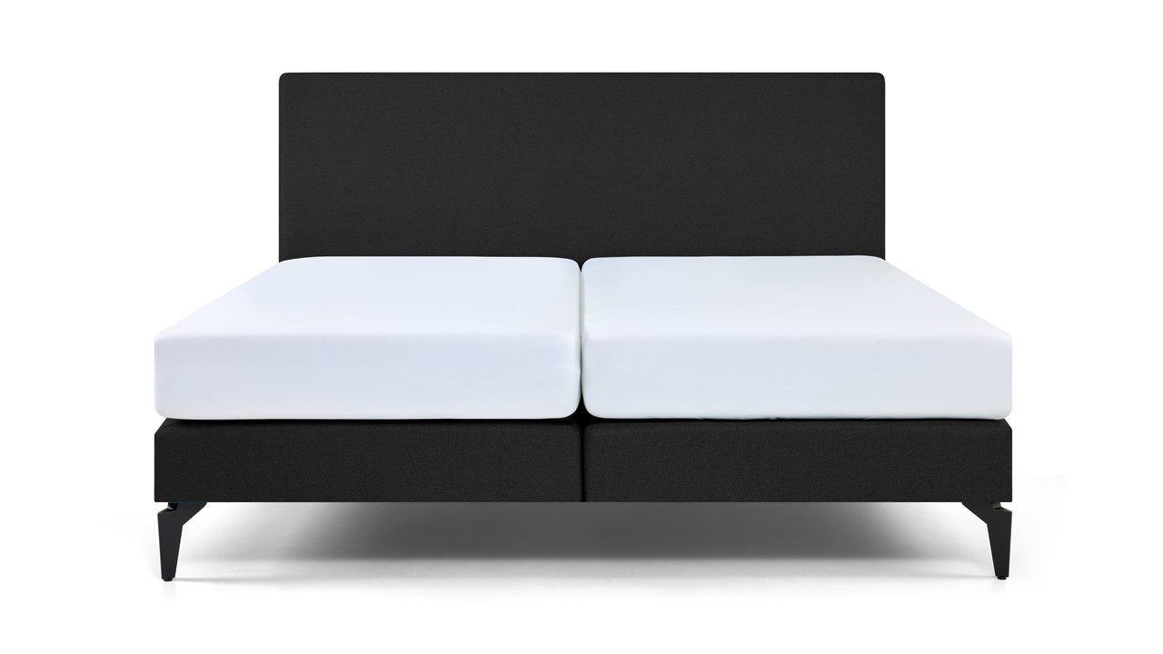 Boxspring Cisano met Silver Pocket Deluxe Foam matras dark grey