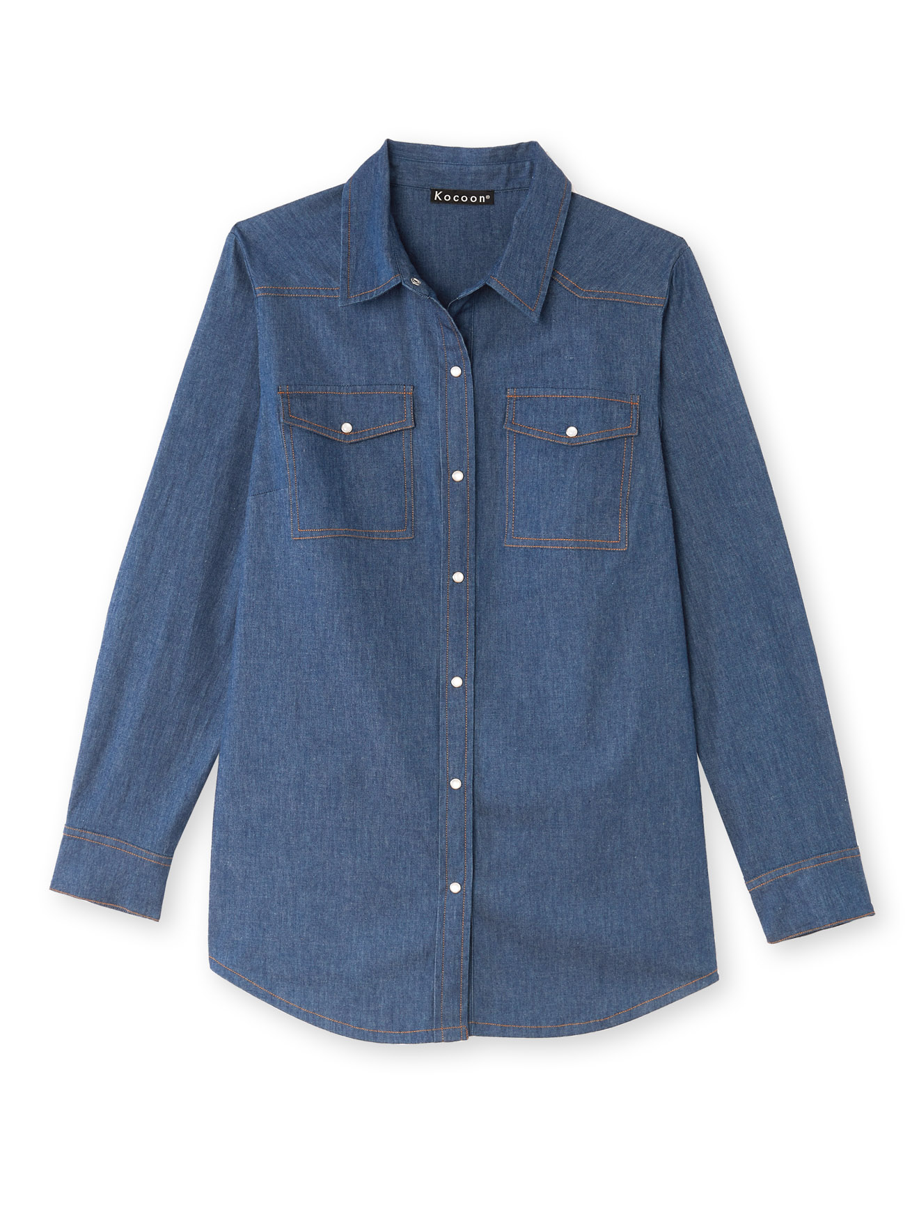 Chemise en denim extensible