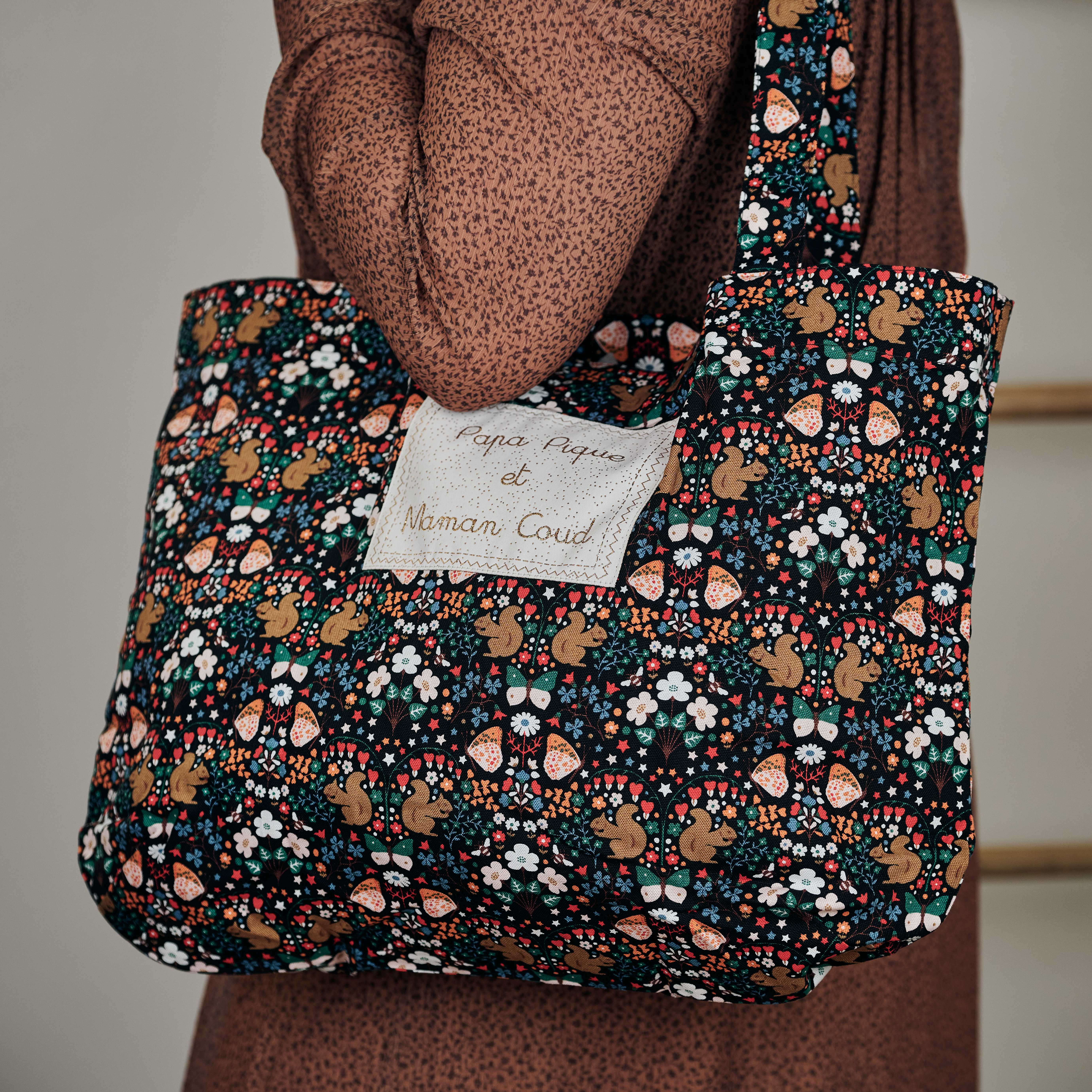 Sac Tote Bag Pliable Casse Noisette