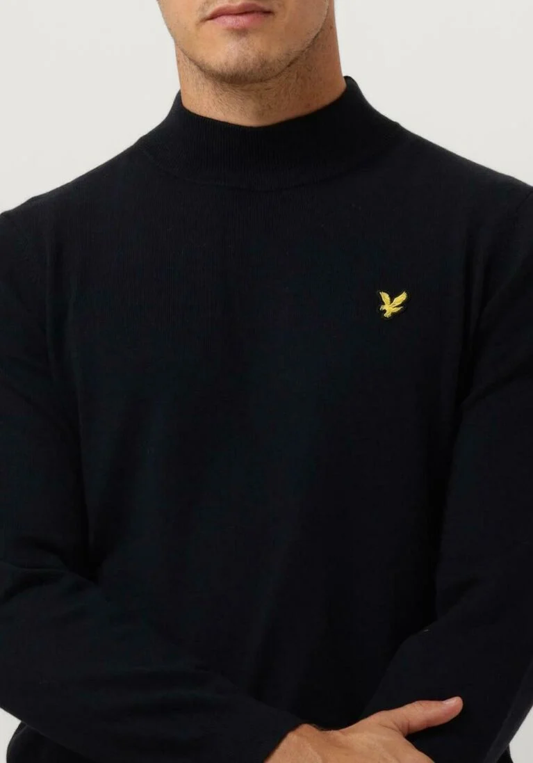 LYLE & SCOTT donkerblauwe lyle & scott coltrui roll neck jumper