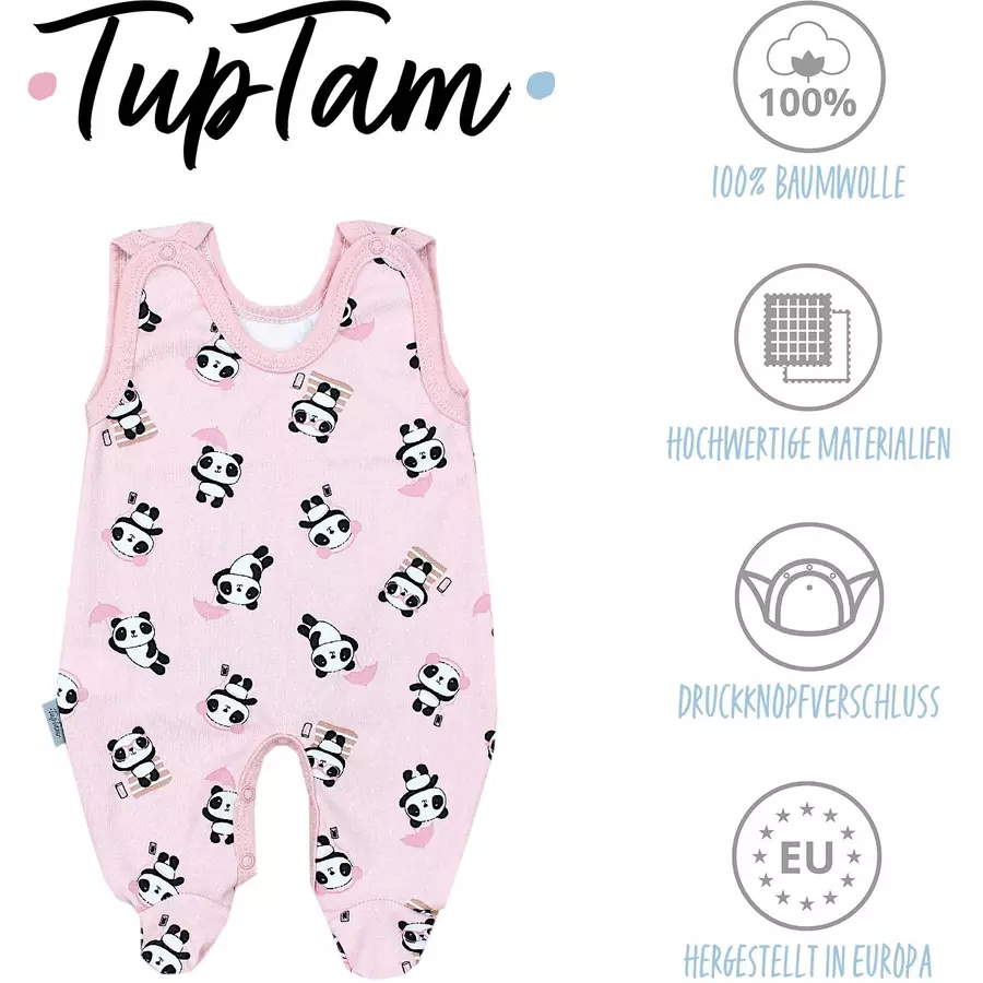 TupTam Baby Strampler mit Aufdruck Spruch 5er Pack mintweiß
