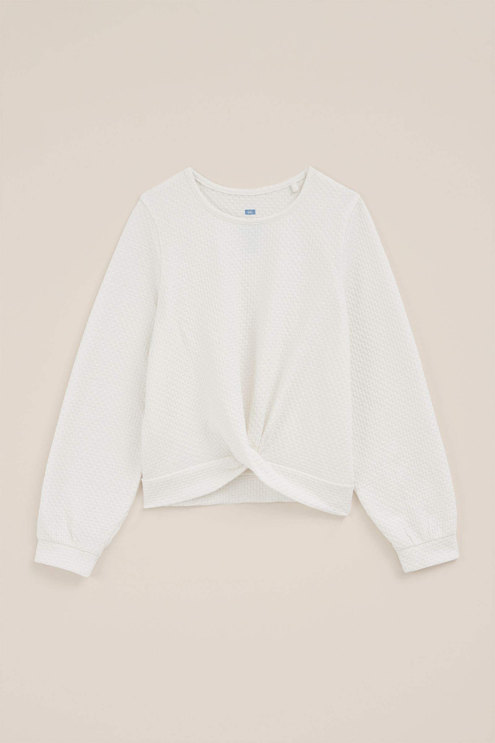 Meisjes T-shirt met structuur WE Fashion Wit