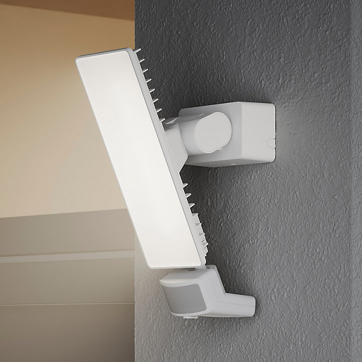 Projecteur LED à détection Davern 3000lm 30W IP65 GoodHome blanc