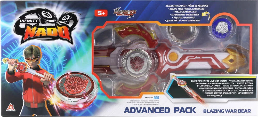 INFINITY NADO VI  -PACK LANCEUR SABRE DELUXE  ET TOUPIE LUMINEUSE