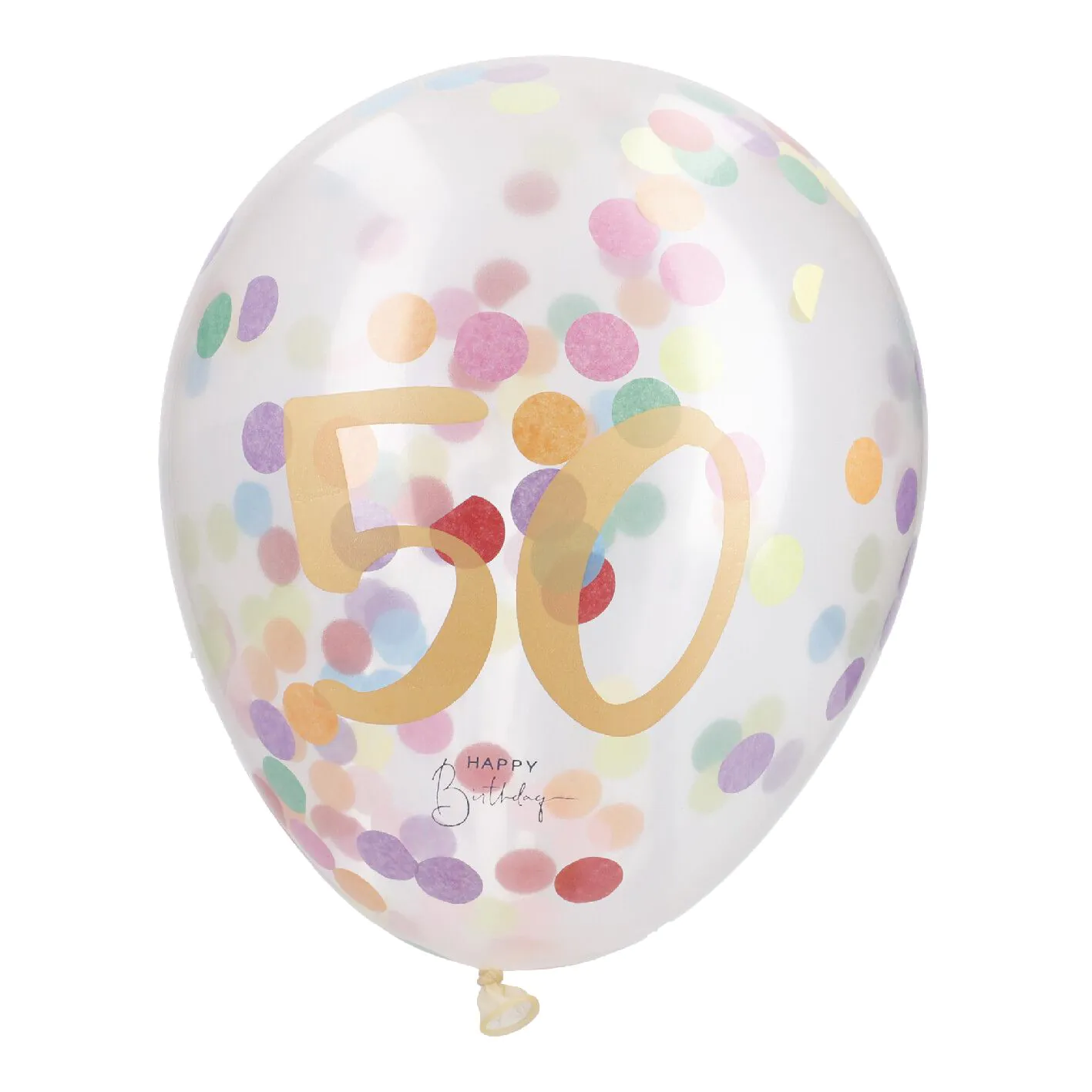 Konfetti-Ballon Geburtstag, 50, 6 Stück