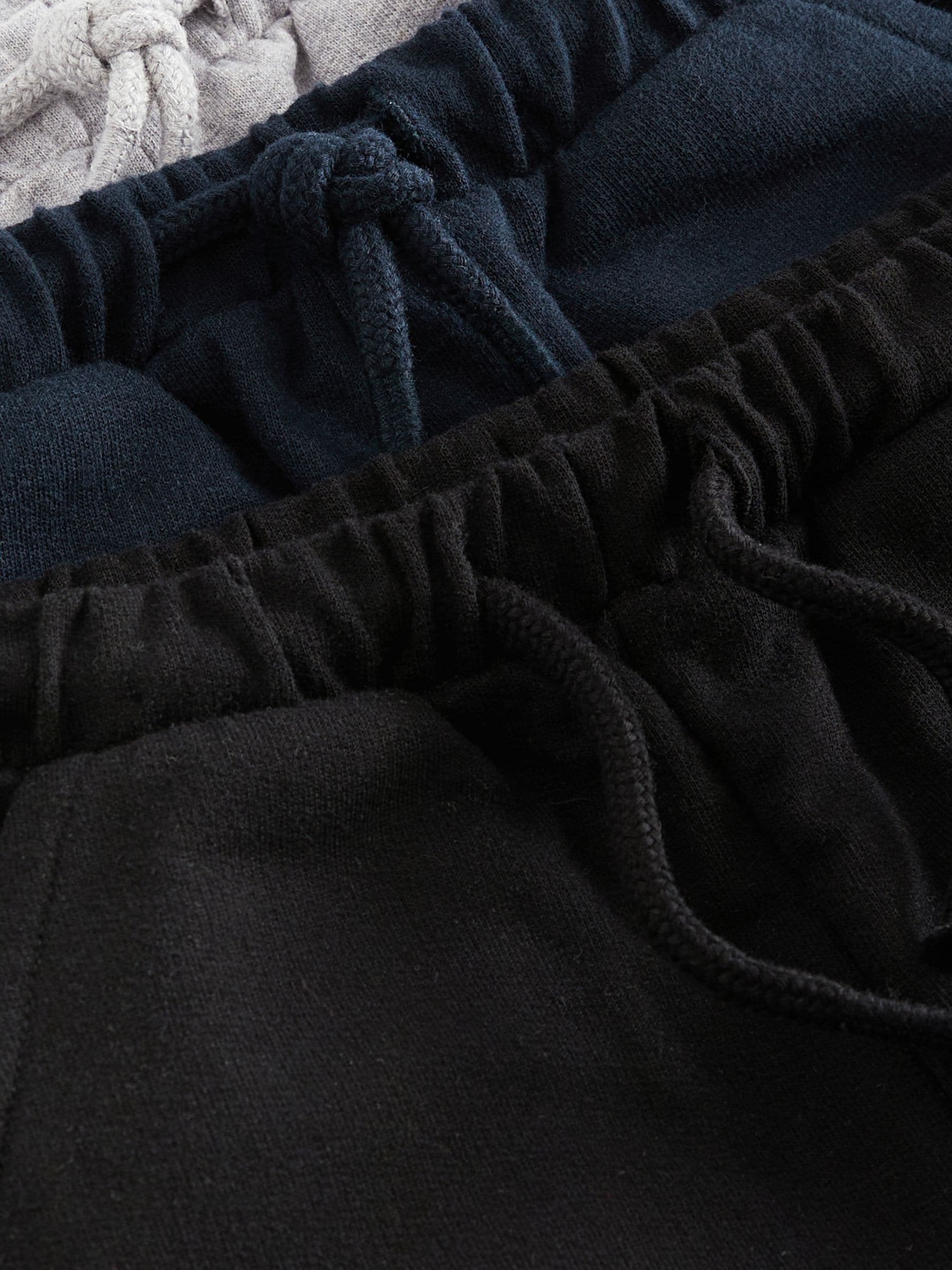 Zwart/grijs/marineblauw - Verpakking van 3 jersey shorts van 100% katoen (3mnd-7jr)