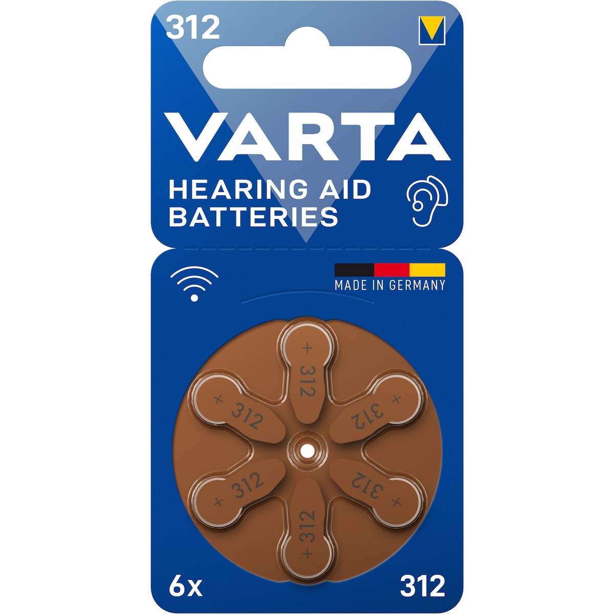 Varta 312 batteri for høreapparat 7042216 (6-pakning)