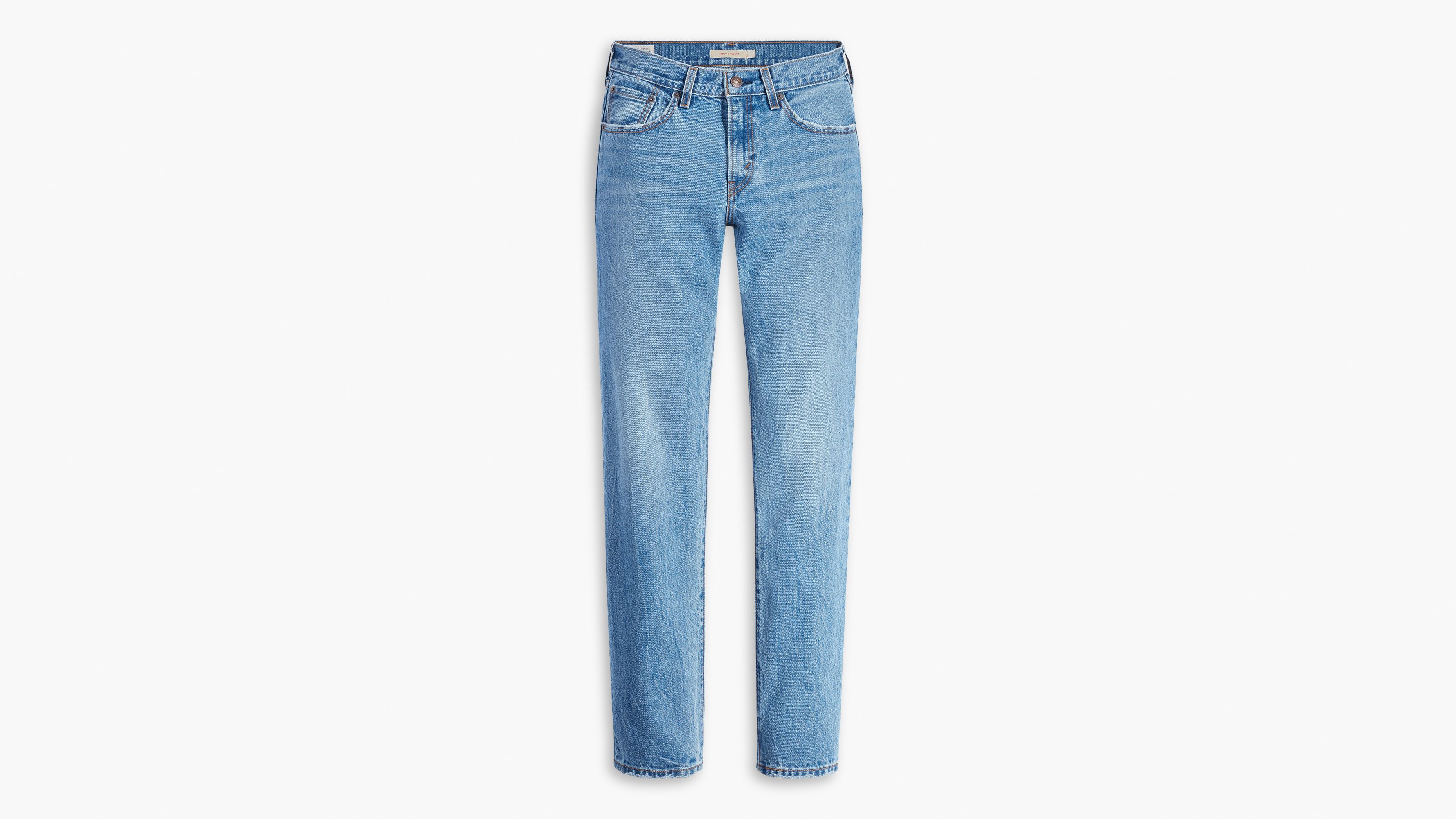 Jean Middy Straight - Medium Indigo Worn In - Bleu