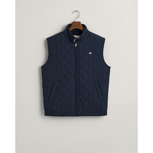 GANT Quiltet Windcheater Vest, Evening Blue, XXL