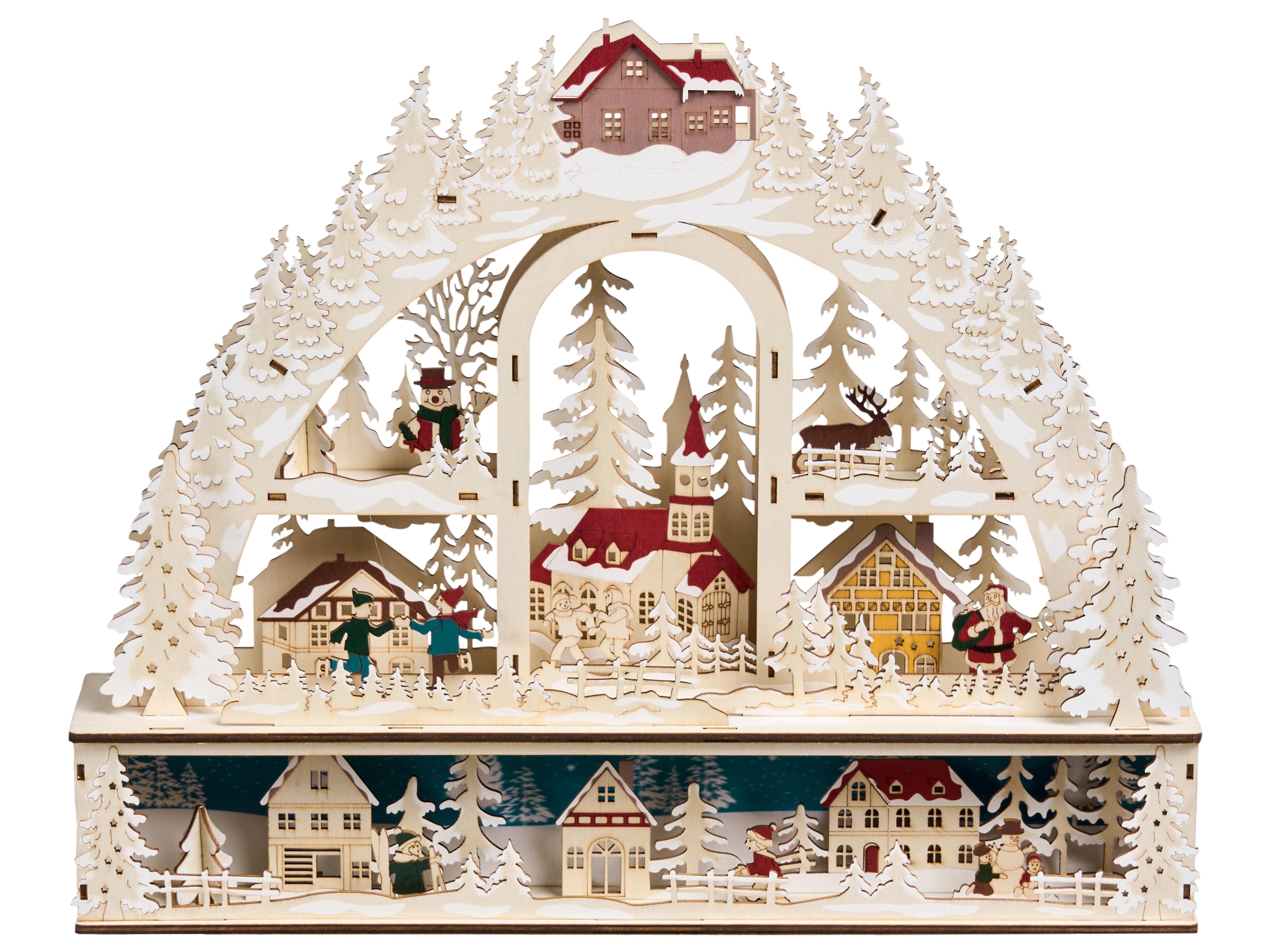 Kerstdecoratie LED NORSJO 36 cm Lichtbruin