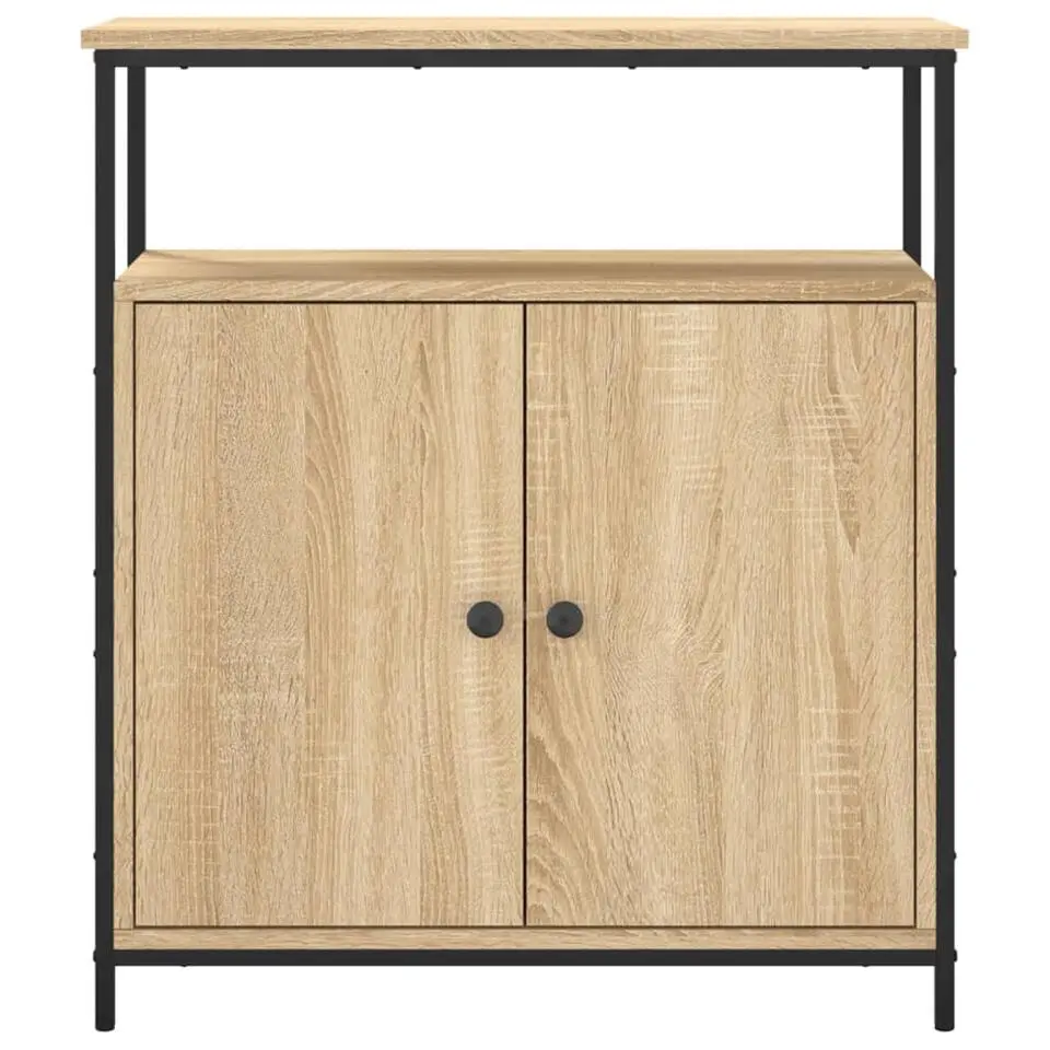 vidaXL - Dressoir met 1 plank 2 deuren - Sonoma eiken - Hout -70x30x80 cm