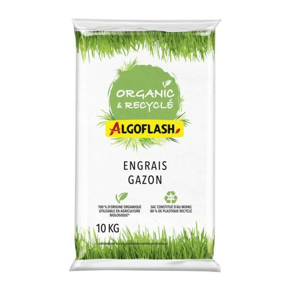 Engrais gazon 100% végétal - naturasol - organic et recyclé - 10kg