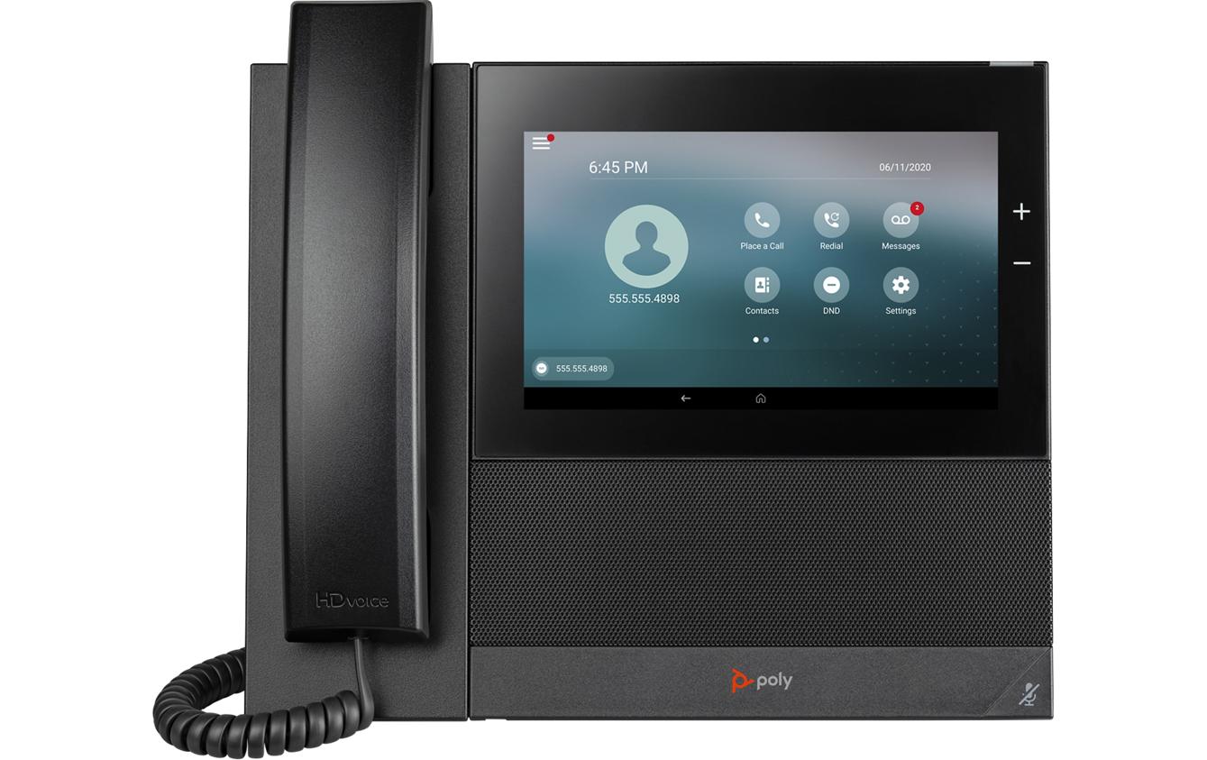 Tischtelefon Poly CCX 600 Microsoft Teams Schwarz<br>Leistungsstarkes Business-Media-Tischtelefon mit grossem Farbdisplay